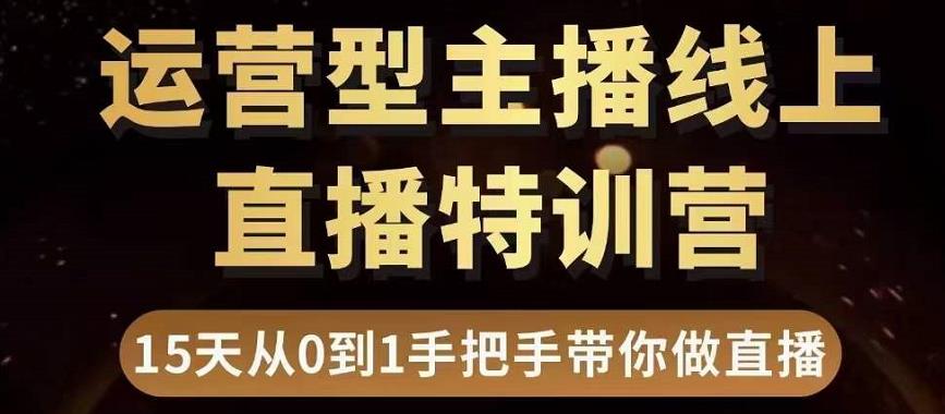 【副业项目3745期】慧哥直播电商运营型主播特训营，0基础15天手把手带你怎么做直播带货-佐帆副业网