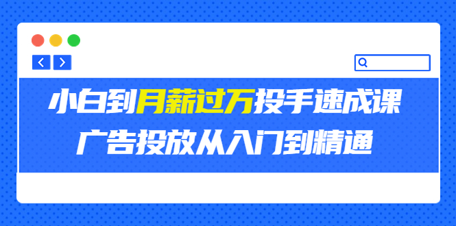 【副业项目3850期】月薪过万投手广告投放教学：广告投放从入门到精通，教你付费广告怎么投放-佐帆副业网