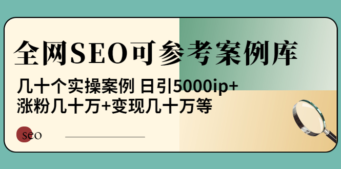 【副业项目4188期】《全网SEO可参考案例库》几十个实操案例 日引5000ip+涨粉百W+变现几十W等-佐帆副业网