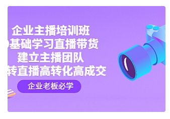 【副业项目4915期】企业主播培训班：0基础学习直播带货，建立主播团队，玩转直播高转化高成交-佐帆副业网