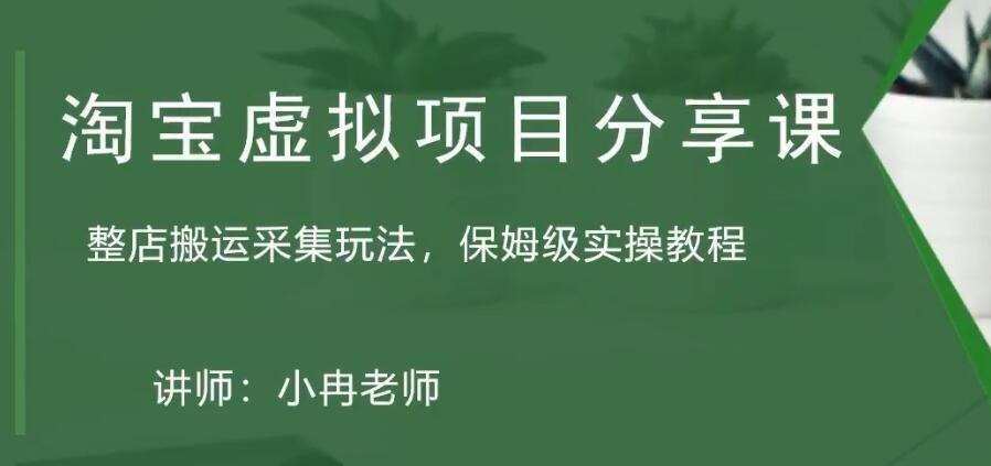 【副业项目5253期】淘宝虚拟整店搬运采集玩法分享课：整店搬运采集玩法，保姆级实操教程-佐帆副业网