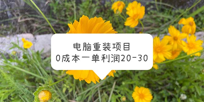 【副业项目5910期】电脑系统重装项目，0成本一单利润20-30-佐帆副业网