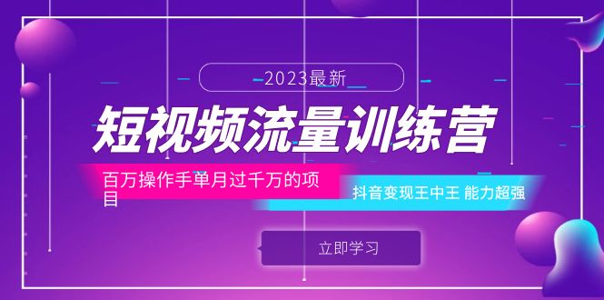 【副业项目6333期】短视频流量训练营：百万操作手单月过千万的项目：抖音变现王中王 能力超强-佐帆副业网