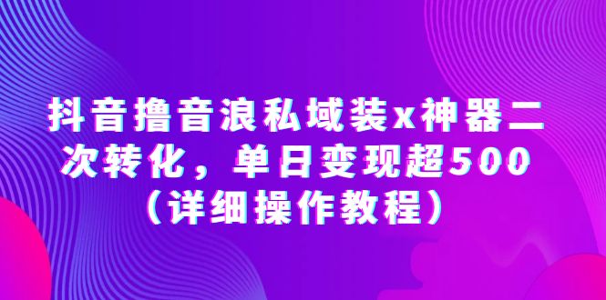 【副业项目6229期】抖音撸音浪私域装x神器二次转化，单日变现超500（详细操作教程）-佐帆副业网