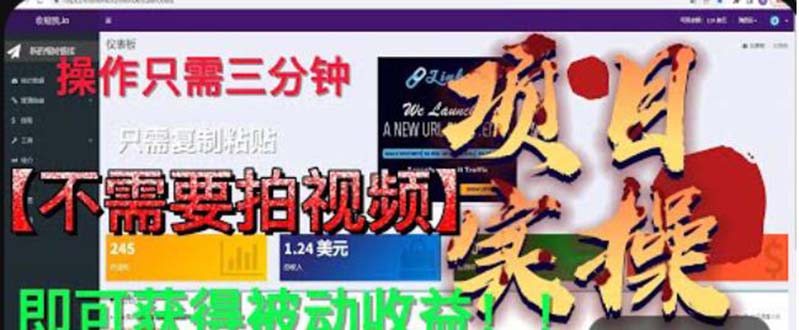 【副业项目6055期】最新国外掘金项目 不需要拍视频 即可获得被动收益 只需操作3分钟实现躺赚-佐帆副业网