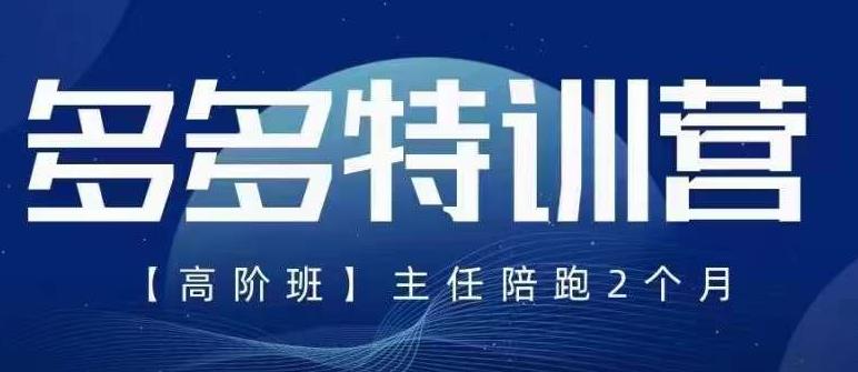 【副业项目6086期】纪主任·5月最新多多特训营高阶班，玩法落地实操，多多全掌握-佐帆副业网