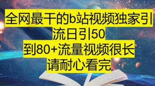 【副业项目8241期】B站引流详细教程，附带资源入口-佐帆副业网