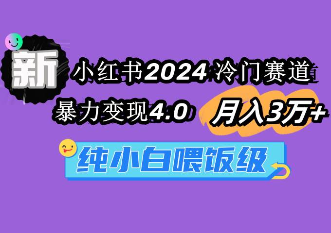 小红书2024冷门赛道 月入3万+ 暴力变现4.0 纯小白喂饭级-佐帆副业网