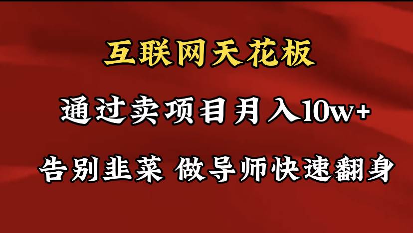 导师训练营互联网的天花板，让你告别韭菜，通过卖项目月入10w+，一定要…-佐帆副业网