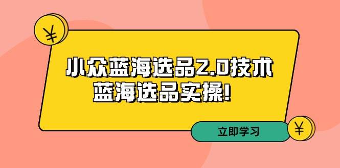 拼多多培训第33期：小众蓝海选品2.0技术-蓝海选品实操！-佐帆副业网