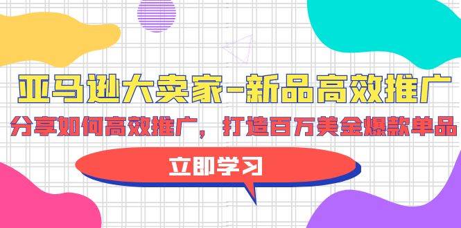 亚马逊 大卖家-新品高效推广，分享如何高效推广，打造百万美金爆款单品-佐帆副业网