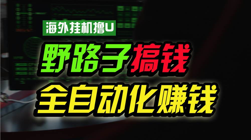 海外挂机撸U新平台，日赚8-15美元，全程无人值守，可批量放大，工作室内…-佐帆副业网