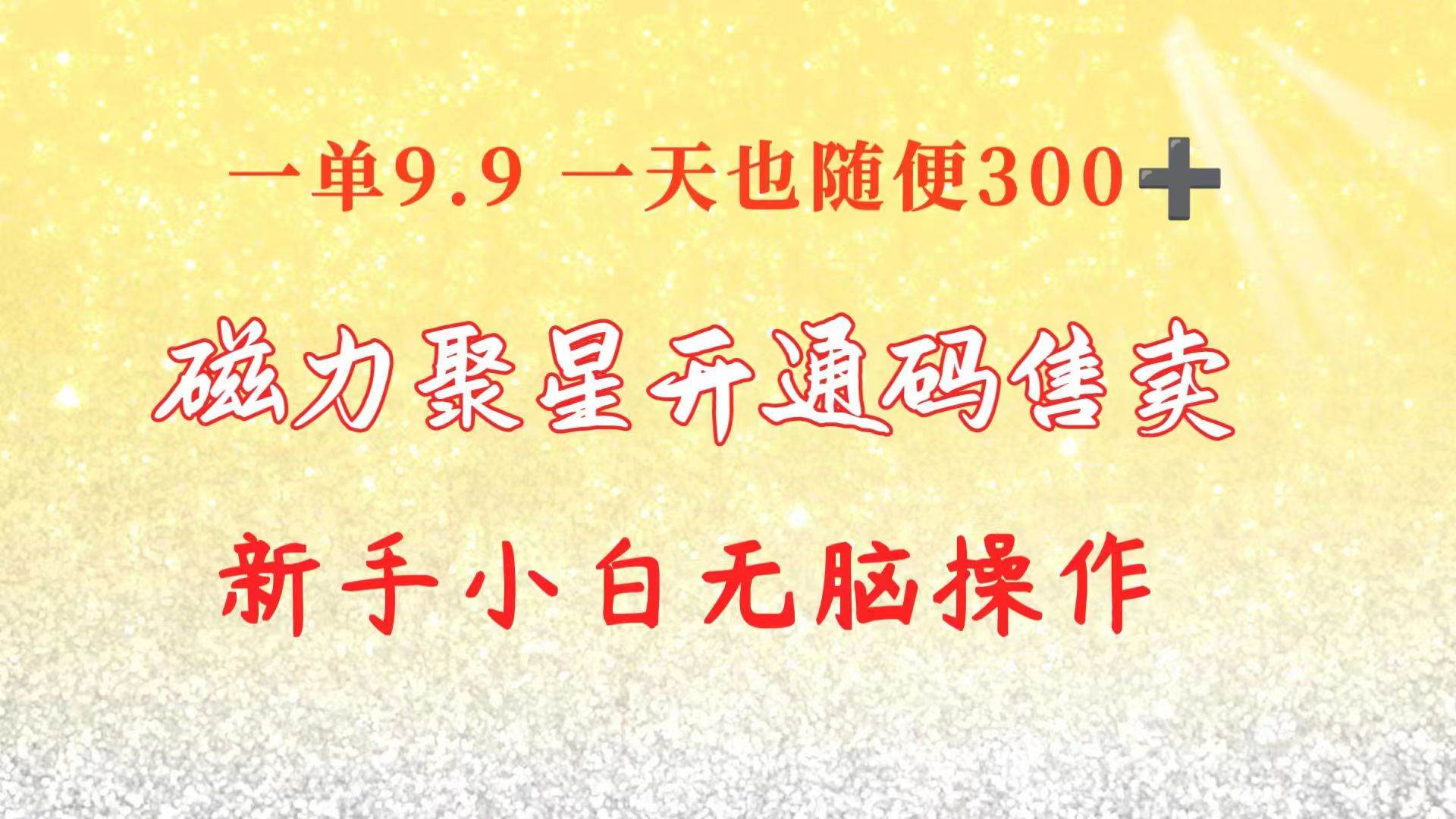 快手磁力聚星码信息差 售卖  一单卖9.9  一天也轻松300+ 新手小白无脑操作-佐帆副业网