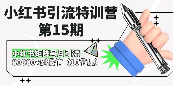 小红书引流特训营-第15期，小红书矩阵号月引流80000+到微信（10节课）-佐帆副业网