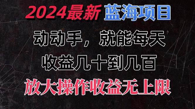 有手就行的2024全新蓝海项目，每天1小时收益几十到几百，可放大操作收…-佐帆副业网