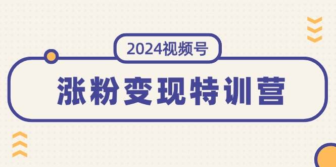 2024视频号-涨粉变现特训营：一站式打造稳定视频号涨粉变现模式（10节）-佐帆副业网