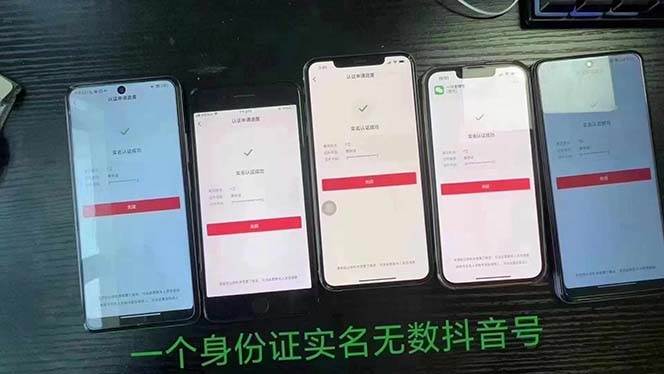 抖音无限实名技术：一个SFZ号码可以十名无数个抖音账号，具体自己实操插图1